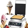 Commercial Electric Crispy Egg Roll Maker Stainless Steel Ice Cream Machine Plate waffle machine