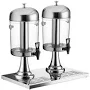 Acopa Double 2.1 Gallon Stainless Steel and Polycarbonate Beverage Dispenser
