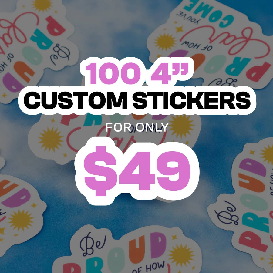 Sticky Brand Custom 4.0" Vinyl Stickers