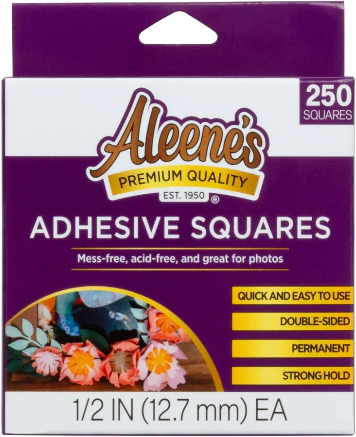 Aleene's Adhesive Squares 1/2" Roll 250 Count