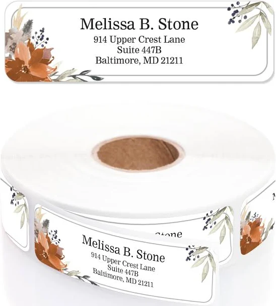 Current Labels Indie Floral Rolled Address Labels with Dispenser