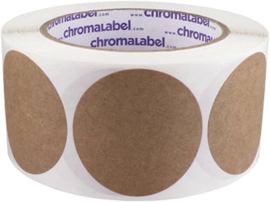True Kraft Paper Dot Stickers