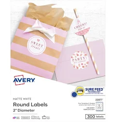 Avery Round Print-to-the Edge Labels with SureFeed and EasyPeel 22877