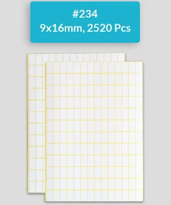 Self Adhesive Sticky White Labels 15 Sheets A5 Pack #234,9x16mm
