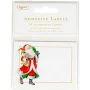 Caspari Woodland Santa Self-Adhesive Labels