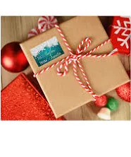 Custom Christmas Holiday Gift Tag Sticker Labels From Santa 18-32 Custom Stickers Per Sheet Peel & Stick!