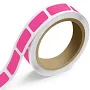 3/4 x 1 1/2 Inch Roll of Rectangle Labels - Bright Adhesive - Neon Pink - 125 Pack