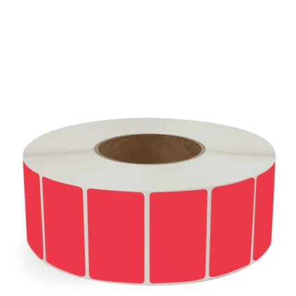 Smith Corona 2.5" x 1.5" Red Direct Thermal Labels
