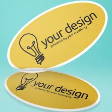 Print Oval Custom Stickers and Labels - 100 Qty - Make Precise Designs Available