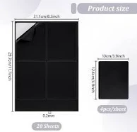 80pcs Blank Wine Labels for Bottles 4.8x3.9 inch PVC Black Wine Bottle Labels Stickers Printable Sticker Papers for Wine Wedding Engagement