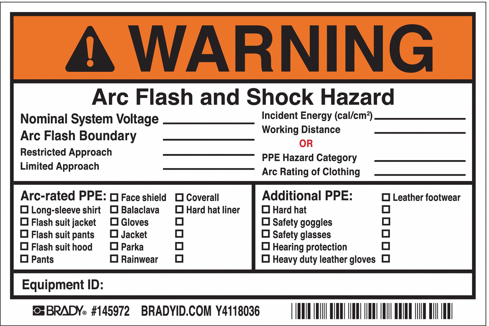Permanent Adhesive Label: Vinyl, Adhesive Sign Mounting, 4 in x 6 in Nominal Sign Size, 5 PK
