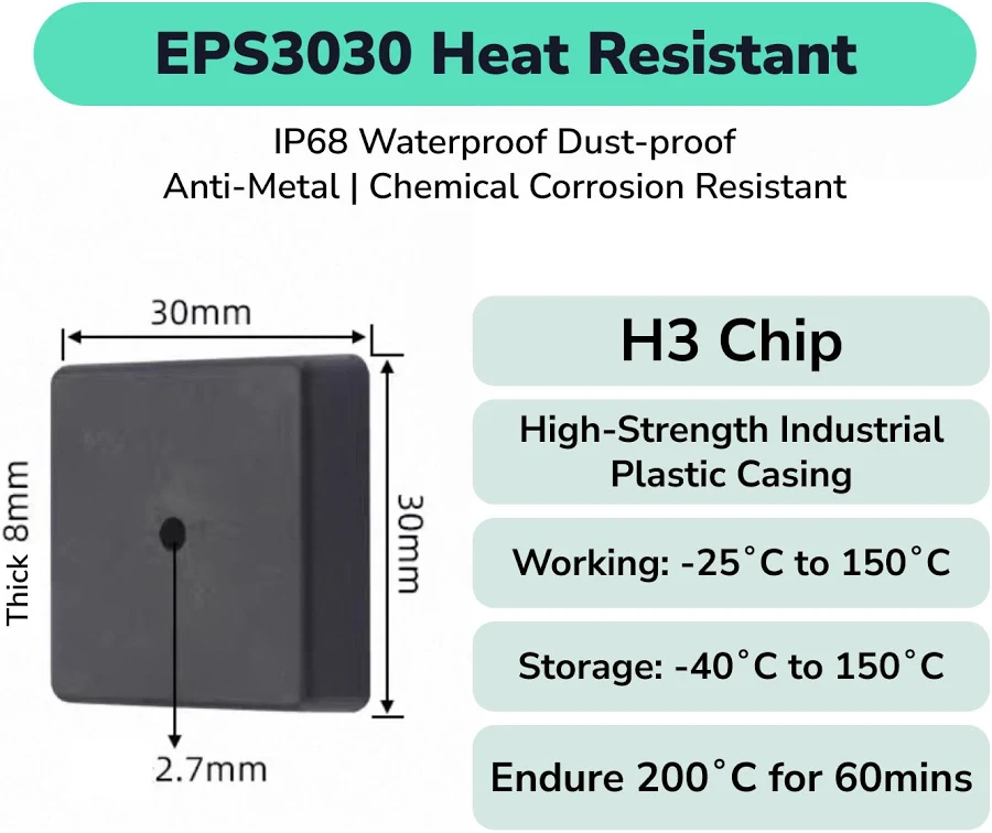 RFID UHF High Temperature Resistant Metal Tags Sticker