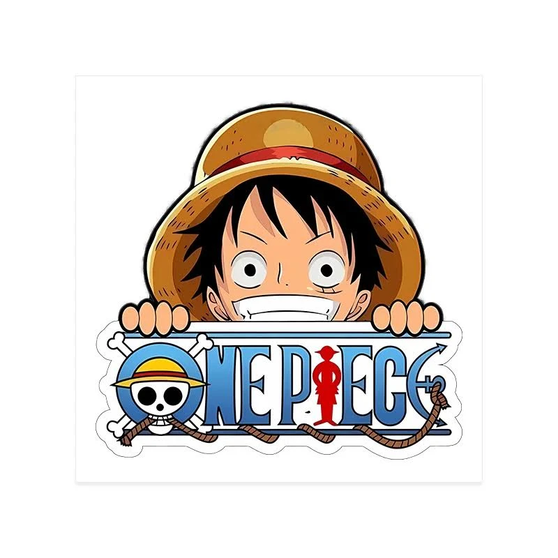 Kids Cute Self-adhesive Label Stickers Anime One Piece Creative Transfer Sticker Cup Water Bottle