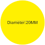 1000 PCS Round Shape Self-adhesive Colorful Mark Sticker Mark Label(Yellow)