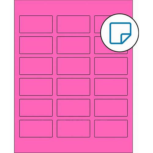 2.375 X 1.25 Fluorescent Pink Re…