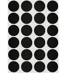 Chromalabel 0.75 inch Round Label Permanent Color Code Dot Stickers, 1008 Pack, 24 Labels per Sheet, Black