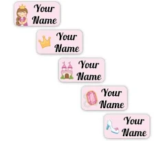 70 Personalized Stick-eez Clothing Labels - Princess