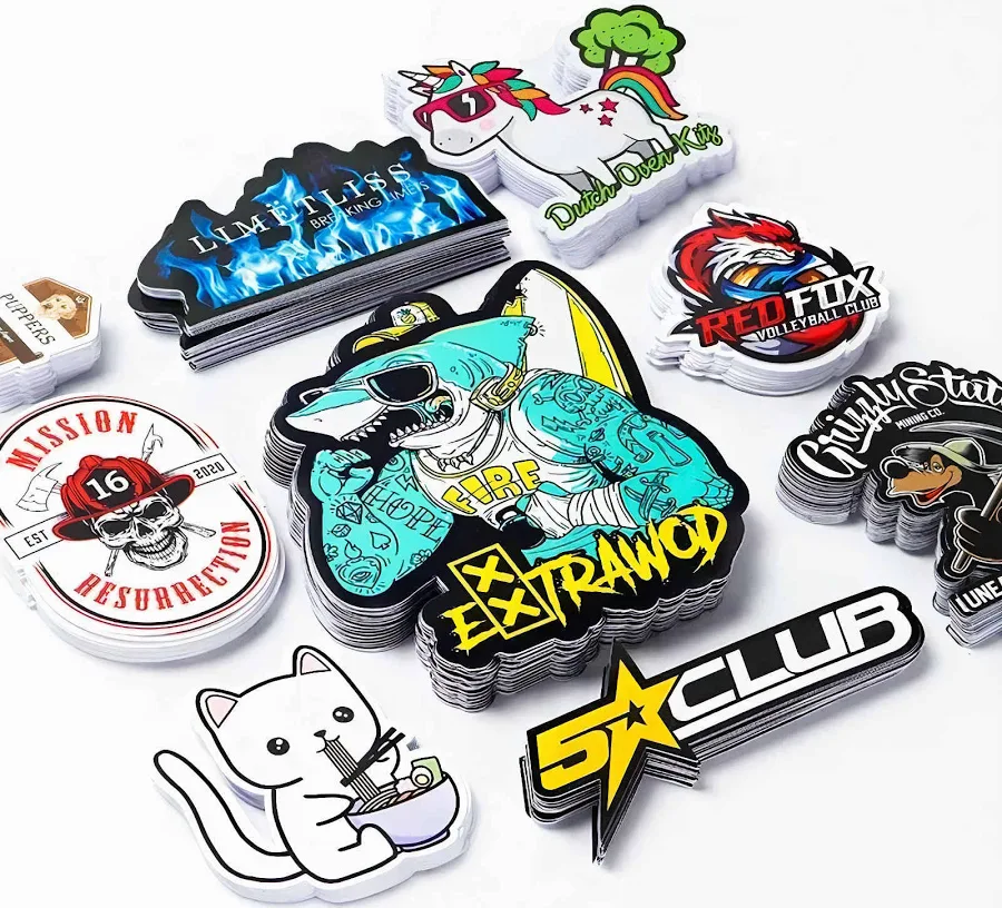 Die Cut Stickers | Custom Waterproof Stickers 4 Inches / 5 Stickers / Gloss