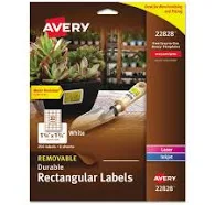 Avery Removable Adhesive Durable Labels Sure Feed