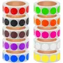 5000 Pcs 1/2 inch Solid Round Color Coding Labels Roll Self-Adhesive Circle Dot Sticker