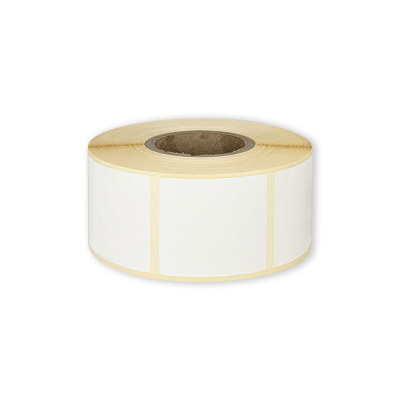 White paper self-adhesive THERMAL labels 40x45 mm, 1000 labels per roll