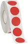 Red Self-Adhesive Labels - ¾" Diameter Circle - Roll of 1,000
