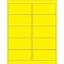 4 x 2" Fluorescent Yellow Rectangle Laser Labels