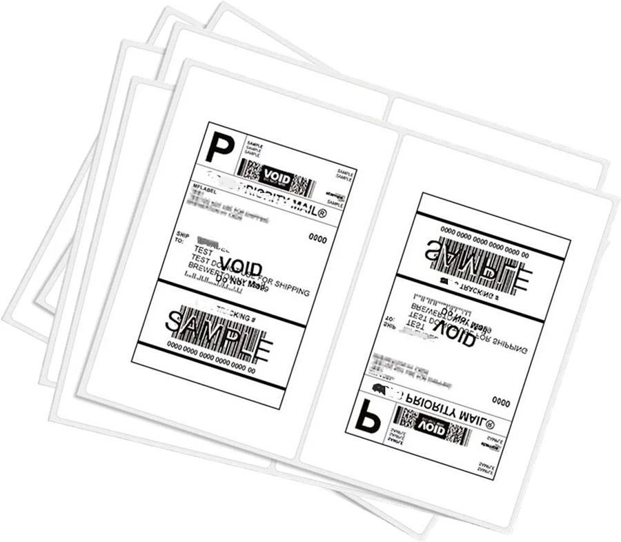 Besteasy 1000 Round Corner Half Sheet Self Adhesive Shipping Labels for Laser and Ink Jet Printers