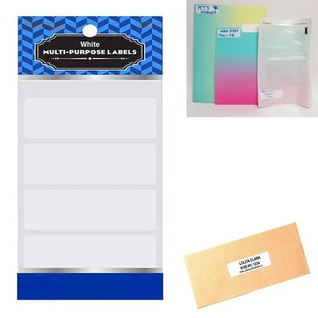 Blank Stickers White Labels 2 3/4 inch X 1 inch Self Adhesive Personalize Tag