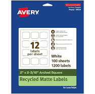 Avery EcoFriendly Arched Square Labels 94124-EWMP100