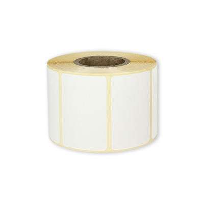 White paper self-adhesive THERMAL labels 60x39 mm, 1000 labels per roll