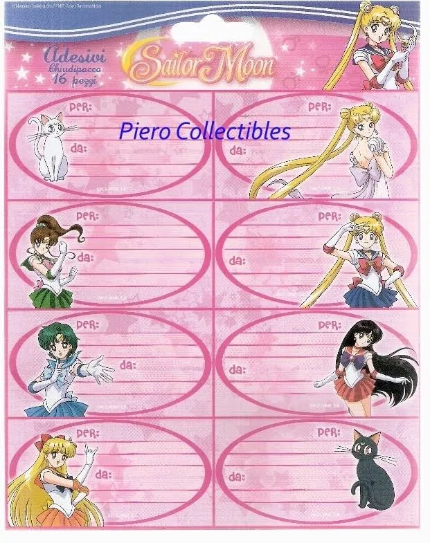 Sailor Moon Adhesive Gift Tags Set