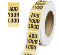 Custom 2 1/4 x 4 Inch Roll of Rectangle Labels - Durable with Metallic Finish - Gold Foil - 125 Pack