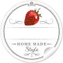 Jam labels with free text field for jars, 24 "Strawberry" stickers for homemade jam