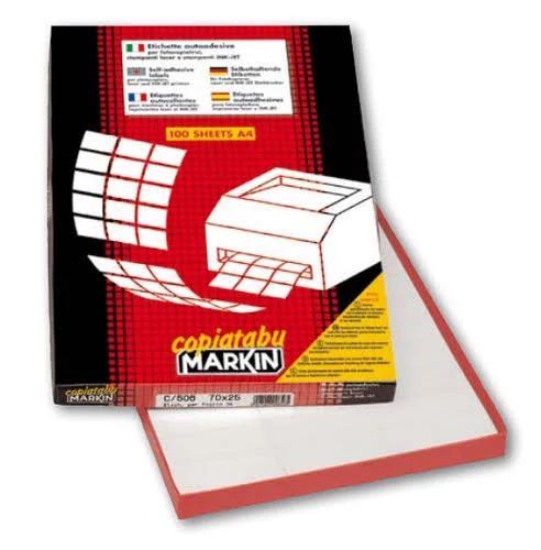 Markin C544 self-adhesive label Rectangle Permanent White 1600 pc