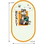 Large Oval Blank Bear Honey Jar Label | Betterbee