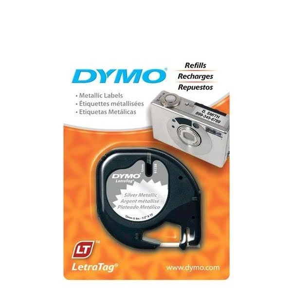 Dymo LetraTag Green Metallic Refill 1/2" x 13' (12mm x 4m)