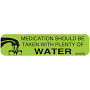 Communication Label (Paper, Permanent) Medication Taken 1 9/16" X 3/8" Green - 500 Per Roll, 2 Rolls Per Box