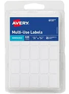 Avery Multiuse Labels Removable Adhesive Handwrite Only