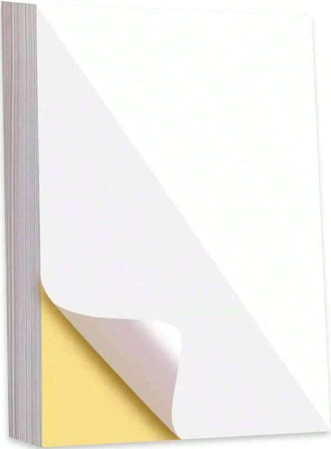 50 Sheets A4 Self-Adhesive Printing Paper White Label Sticker Glossy/Matte For Color Laser/Inkjet