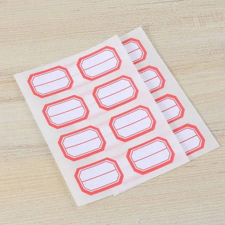 12 Sheets Self-adhesive Labels Simple Marker Stickers