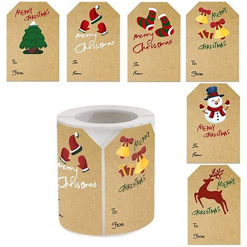 Sticky Christmas Tags Stickers Fo…