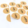 Custom Kraft Paper Stickers - Recyclable, Acid-free & Sustainable, 1.5 x 1.5 inches / Sample - 5 Labels