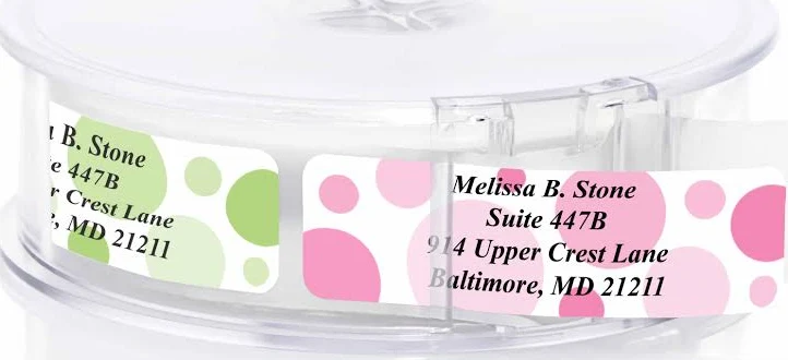 Bright Dots Custom Colorful Address Labels