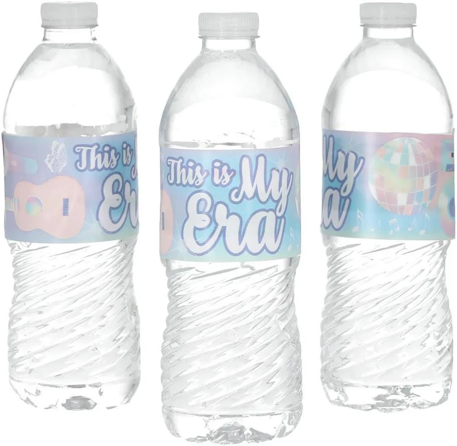 50ct 9" x 2" Pastel This is My Era Water Bottle Labels