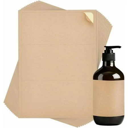 Ph 60pcs Rectangle Adhesive Wine Bottle Labels