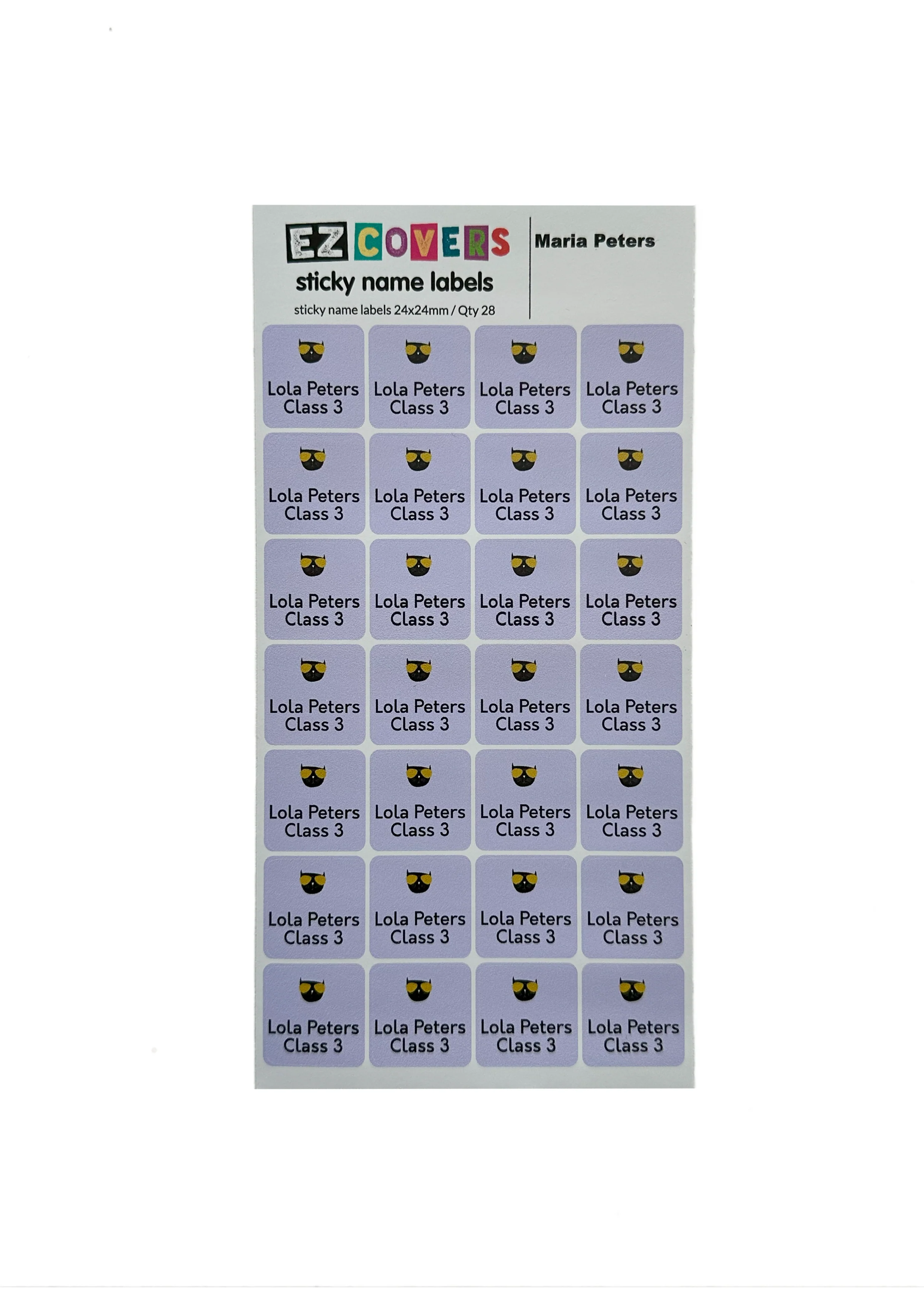 Personalised Square Labels - Custom Image (28 labels)