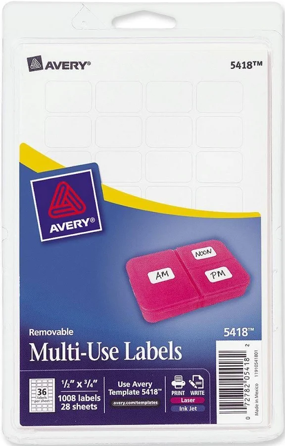 Avery Handwritten Removable ID Label 500 per Pack