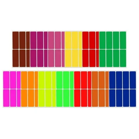 Royal Green Colored Label Sticker Rectangle in 13 colors 1 x 3 inch Writable Labels