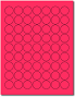 Pink 1" Round Labels